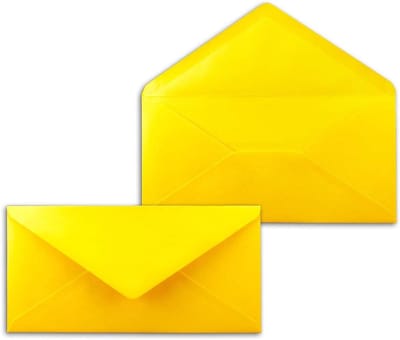 Briefenveloppen DIN Lang - Enveloppen uitnodiging - Kaarten verzenden - Mat oppervlak - 110 x 220 mm - Honinggeel