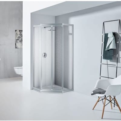 Koralle TwiggyTop swing doors w. fixed panels 90 x 185 cm V433409018A21