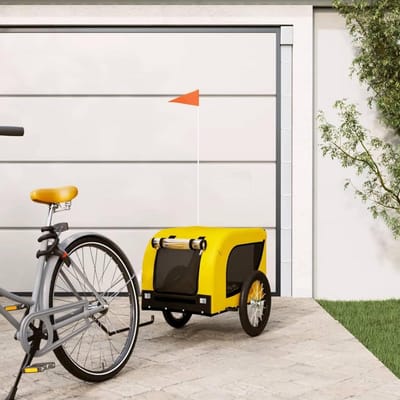 Hondenfietskar - Fietskar hond - Comfortabel reizen - Robuust ijzeren frame - 94001 - Geel