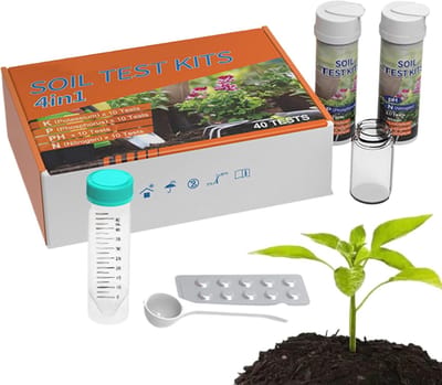 Bodemtestkit - Tuingereedschap Planten - Gazon Tuinonderhoud - 4-in-1 Vruchtbaarheidsmeter - 1781 x 126 cm - Grijs