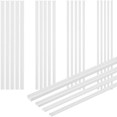 Dailygoods- ABS-kunststof 20 Stuks - Vierkante Staven - DIY Projecten - Zandtafelmodellen - Poppenhuizen - Diverse Afmetingen 250 x 5/6/8/10 mm - Modelbouw