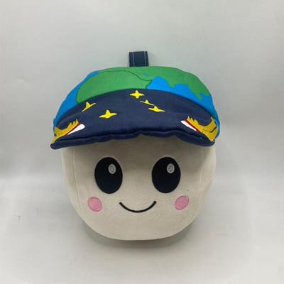 10cm Verhoging Maan Karakter Pluche Met Aarde Hoed Schattig Zacht Knuffeldier Voor Kinderen Ruimte Thema Collectie 10CM