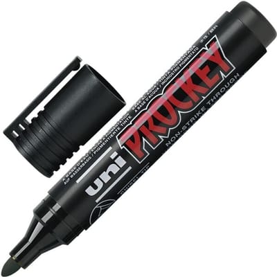Uni-Ball Zwarte Prockey PM-122 - Permanente Marker