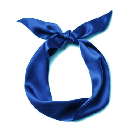 Dames Smalle Zijden Sjaal Lang Haar Streep Zijden Lint Kleine Nek Sjaaltjes Handvat van Tas Lint Sjaal Zakdoek Dames Strik 4cm*90cm 4X95cm blauw