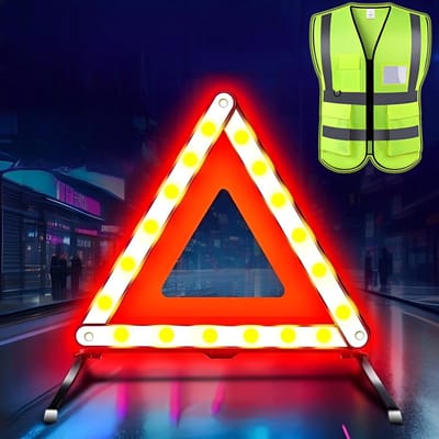 Veiligheidsset voor Auto - Gevarendriehoek en Veiligheidsvest - Voor Alle Voertuigen