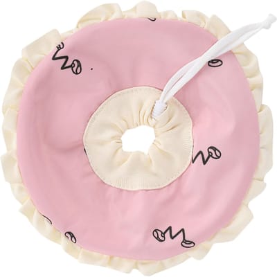 Collier Elizabeth pour petit animal de compagnie, anneau de protection pour cochon d'Inde, lapin, écureuil volant, rose, taille L