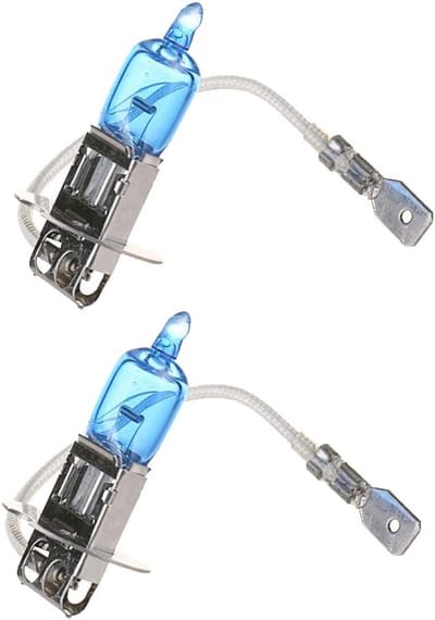 Set van 2 Witte H3 Halogeen Koplampen 12V 6000K Xenon Look Autolampen V2