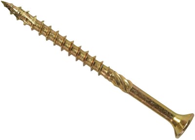 Houtschroeven 6.0 x 240mm Geel Zink - Anti-Split en Corrosiebestendig - Doos 100 Stuks