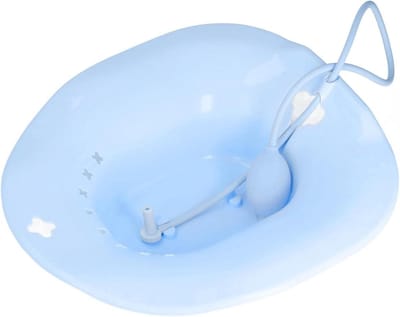 Zitbad Toilet - Douchebad - Postpartum Zorg - Universeel Ergonomisch - 40 x 37 cm - Blauw