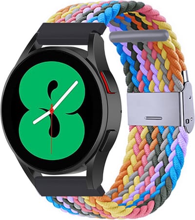 By Qubix - Braided nylon bandje - Multicolor Spring - Geschikt voor Xiaomi Mi Watch / Geschikt voor Xiaomi Watch 2 / Geschikt voor Xiaomi Watch S1 / S2 / S3 / S4 (47mm)