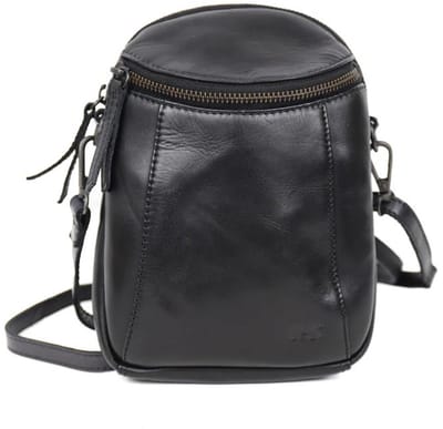 Bear Design Marlou Leren Crossbodytas - Dames Schoudertas van Leer - Zwart