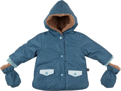 Ducksday - jas - waterdicht voor baby - unisex - Ranger - Blauw – 68 - valt groot