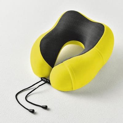 Memory Cotton U-vormig kussen Handige rebound kussen om de nek te beschermen voor thuis- en hotelreizen 1 piece yellow