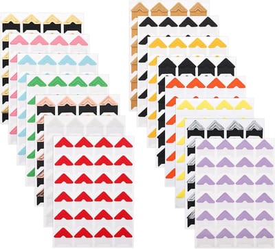Multicolor Zelfklevende Fotohoeken - 360 Stuks voor Scrapbook, Album en Herinneringen