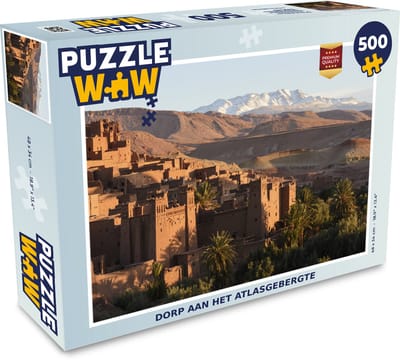 Puzzel Dorp aan het Atlasgebergte - Legpuzzel - Puzzel 500 stukjes