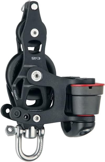 Aluminium Element Enkele Fiddle Blok met Zwenk, Becket 45 mm