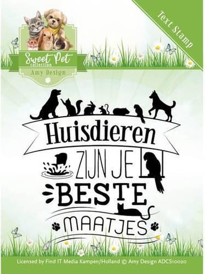 Stempel - Amy Design -  Sweet Pet - Tekst