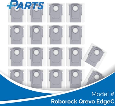 Roborock Qrevo EdgeC Stofzakken (18 Stuks, Plus.Parts® alternatief voor 8.02.0239)