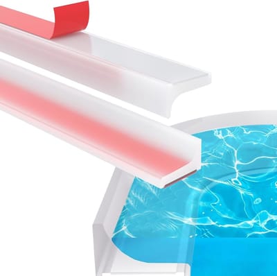 Waterdichte douchestrip, siliconen waterstopper van 1.2 x 2 cm, doucheafdichting en waterbarrière