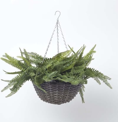 Homescapes Hangende kunstvaren Boston in een mand, 65 cm hoog