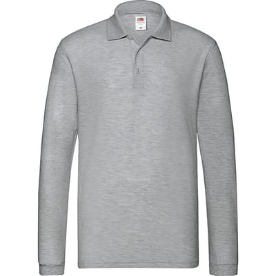 Fruit of the Loom Heren Premium Pique Poloshirt met lange mouwen (Atletische Heide)