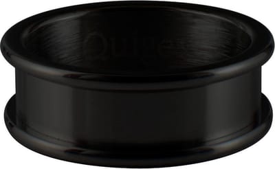 Quiges Stapelring Ring - Basisring  - Dames - RVS zwart - Maat 19.5 - Hoogte 6mm