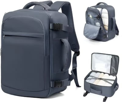 CarryQuest® - 15,6 inch Laptoptas - Ruime Capaciteit 20-35L - Reisrugzak - Waterbestendig Nylon - Universiteitsrugzak - Blauw