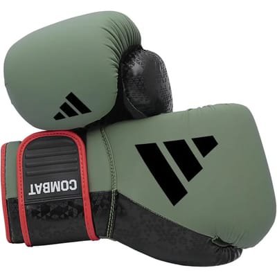 Adidas Combat 50 Bokshandschoenen - Kunstleer - Groen/Zwart (Beschikbaar in verschillende maten)