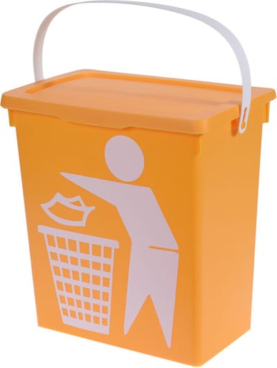 Excellent Houseware Gft afvalbakje voor aanrecht - 12L - geel - afsluitbaar - compostbakje