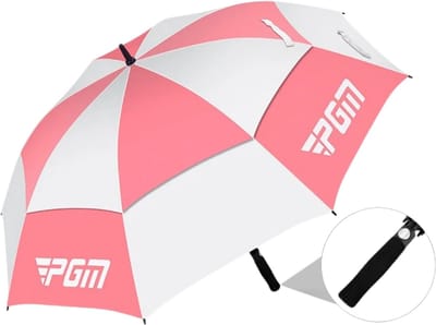 Nivard Moderne Golf Paraplu - Stormparaplu - Opvouwbaar - Windproof - Stormproef - UV Bescherming - Umbrella - Roze