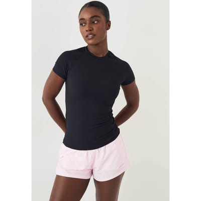 Dames DSGN Studio Ultra Sculpt Geribbeld Korte Mouw Top | Zwart | Maat: XS