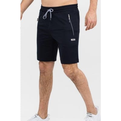 Sjeng Sports CHAMP Tennis Short Heren Zwart Powerstretch 3D Gebreide Inzetten Gesealde Zakken Multisportshort