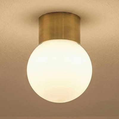 SIGMA Plafondlamp Hotel Mood 1, goud, metaal, glas, G9