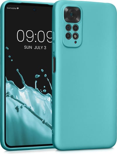 kwmobile metallic telefoonhoesje van TPU - geschikt voor Xiaomi Redmi Note 11 / Note 11S - Flexible case voor smartphone - In metallic mintgroen