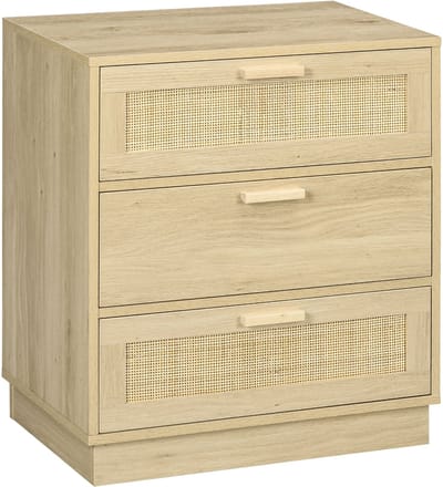 HOMCOM Ladekast - Spaanplaat - 60x38x69cm - Natuurlijk hout