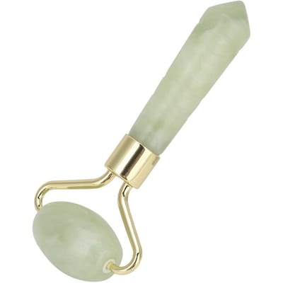 Jade Roller Gezichtsmassager Huidverstrakking Lifting Anti-rimpel Gezichtsmasseerinstrument beige