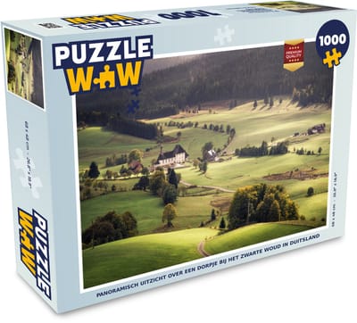 Puzzel Panoramisch uitzicht over een dorpje bij het Zwarte Woud in Duitsland - Legpuzzel - Puzzel 1000 stukjes volwassenen
