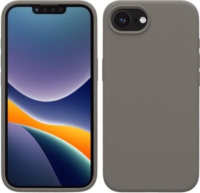 kwmobile telefoonhoesje geschikt voor Apple iPhone 17e / iPhone 16e - Hoesje met siliconen coating - Smartphone case in steengrijs