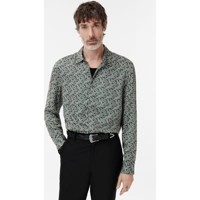 John Varvatos Rodney Ls Hidden Placket Shirt In Feathe Moss Size: XXL | Formal Shirts Outlet | Heren | Groen