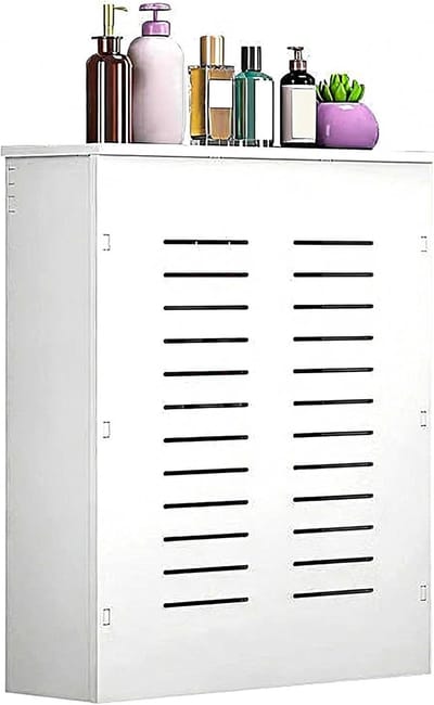 Radiatorombouw - Decoratieve afdekking - Verberg leidingen - Waterdicht PVC - 50x20x60cm - Wit