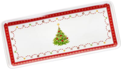 MamboCat Christmas Dream taart bord rechthoekig porselein