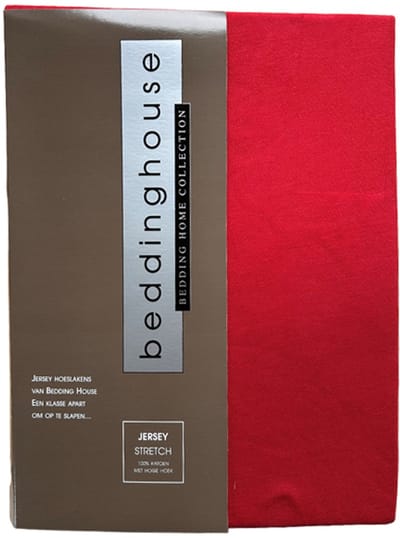 Beddinghouse Jersey Hoeslaken - 100% Hoogwaardig Jersey Stretch Katoen - 140x200/210 cm - Rood