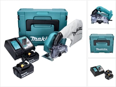 Makita DCC 500 RGJ accu diamantzaag 18 V 125 mm borstelloos + 2x accu 6,0 Ah + oplader + Makpac
