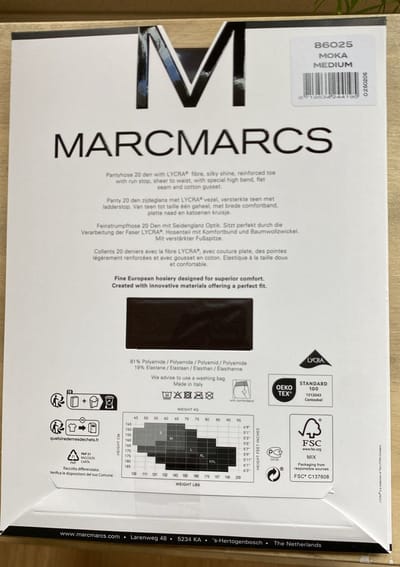 MarcMarcs 20 denier Comfort Band Moka mt M