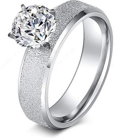 Montebello Ring Zalma - 316L Staal - Verloven - Maat 54 - 17.2mm