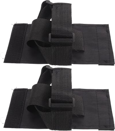 Verstelbare Pedaalriemen - Fietstrainer Accessoires - Revalidatie Training - Universele Pasvorm - 41 x 30.5 x 10 cm - Zwart