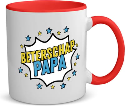 Akyol - beterschap papa koffiemok - theemok - rood - Beterschap - een papa die ziek is of iets gebroken heeft - cadeau voor zieke vader - ziek - koorts - snel beter worden - cadeau - beterschap cadeau - kado - gift - geschenk - 350 ML inhoud