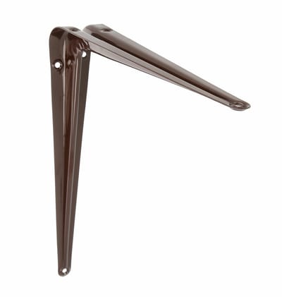 AMIG Plankdrager- planksteun - van metaal - gelakt bruin - H300 x B250 mm