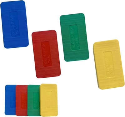 Kunststof Onderlegplaten Set - 60 Stuks Meubel Nivelleringspads en Afstandhouders (Verschillende Diktes)