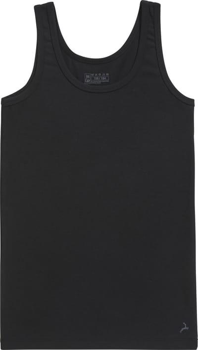 Ten Cate Basics organic cotton stretch singlet zwart voor Jongens | Maat 98/104